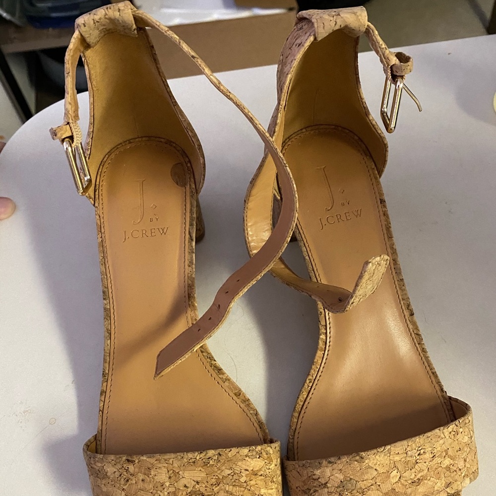 J Crew cork heels
